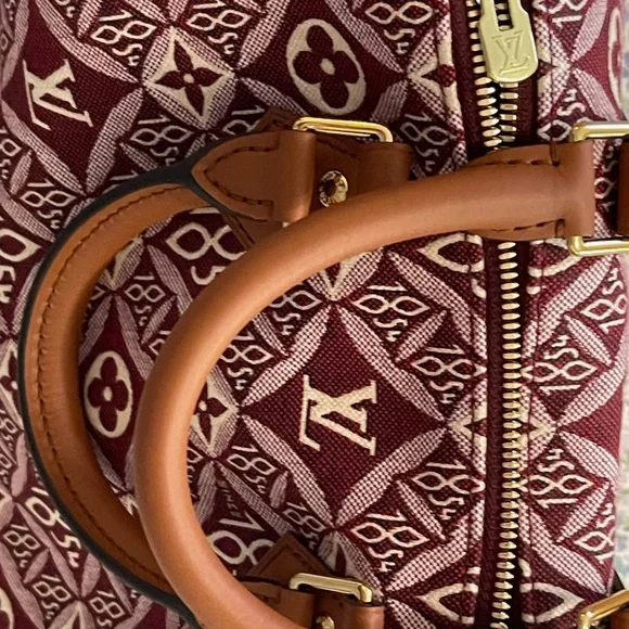 Louis Vuitton Since 1854 Bordeaux Monogram Jacquard Speedy Bandouliere 25! - Picture 5 of 6
